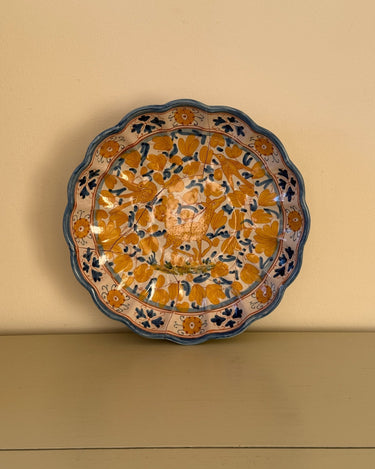 Deruta wall platter - NEROLI
