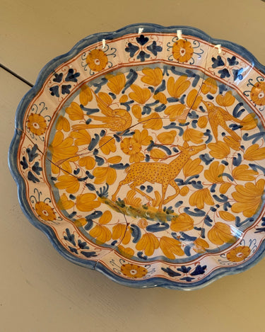 Deruta wall platter - NEROLI