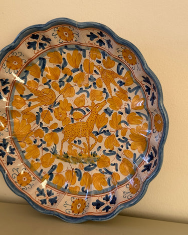 Deruta wall platter - NEROLI