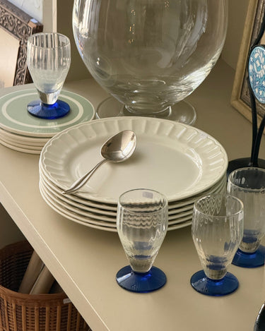 Dinner plates with relief (6 pcs) - NEROLI