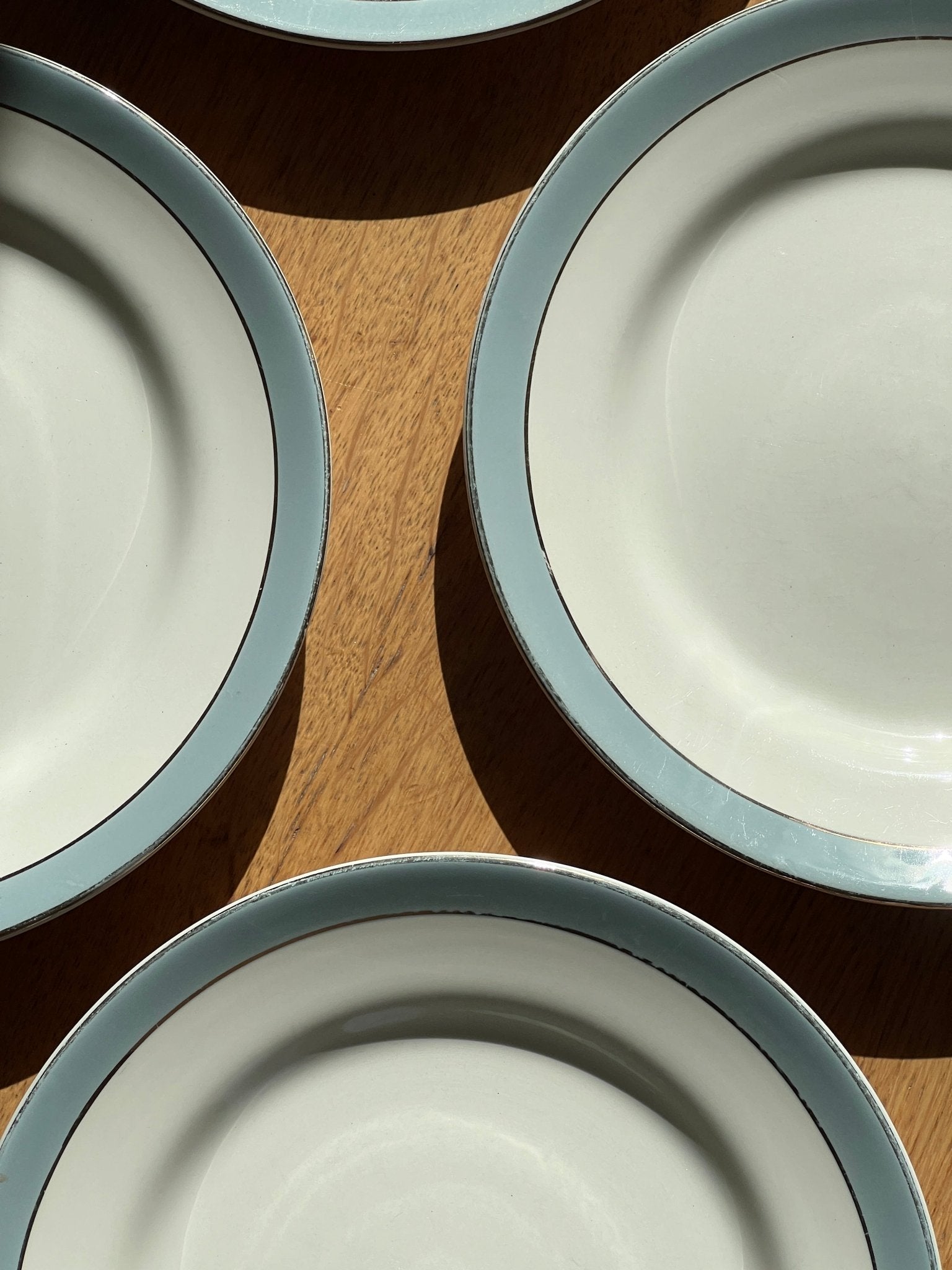 Dusty blue dinner plates - NEROLI