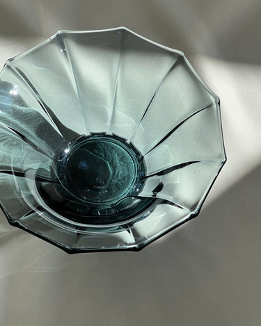 Emerald black glass bowl - NEROLI