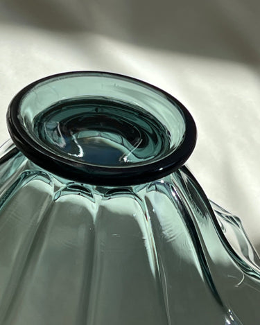 Emerald black glass bowl - NEROLI