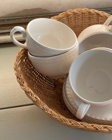 English cups and saucers (5 sets) - NEROLI
