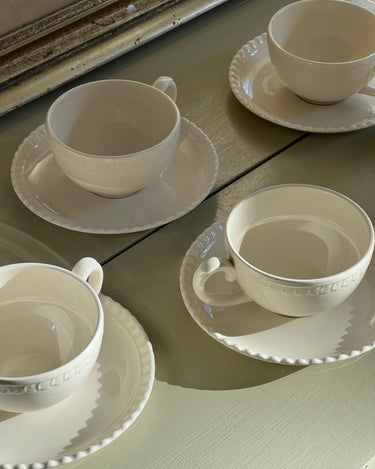 English cups and saucers (5 sets) - NEROLI