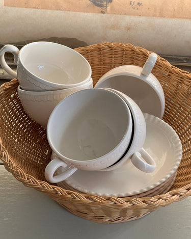 English cups and saucers (5 sets) - NEROLI