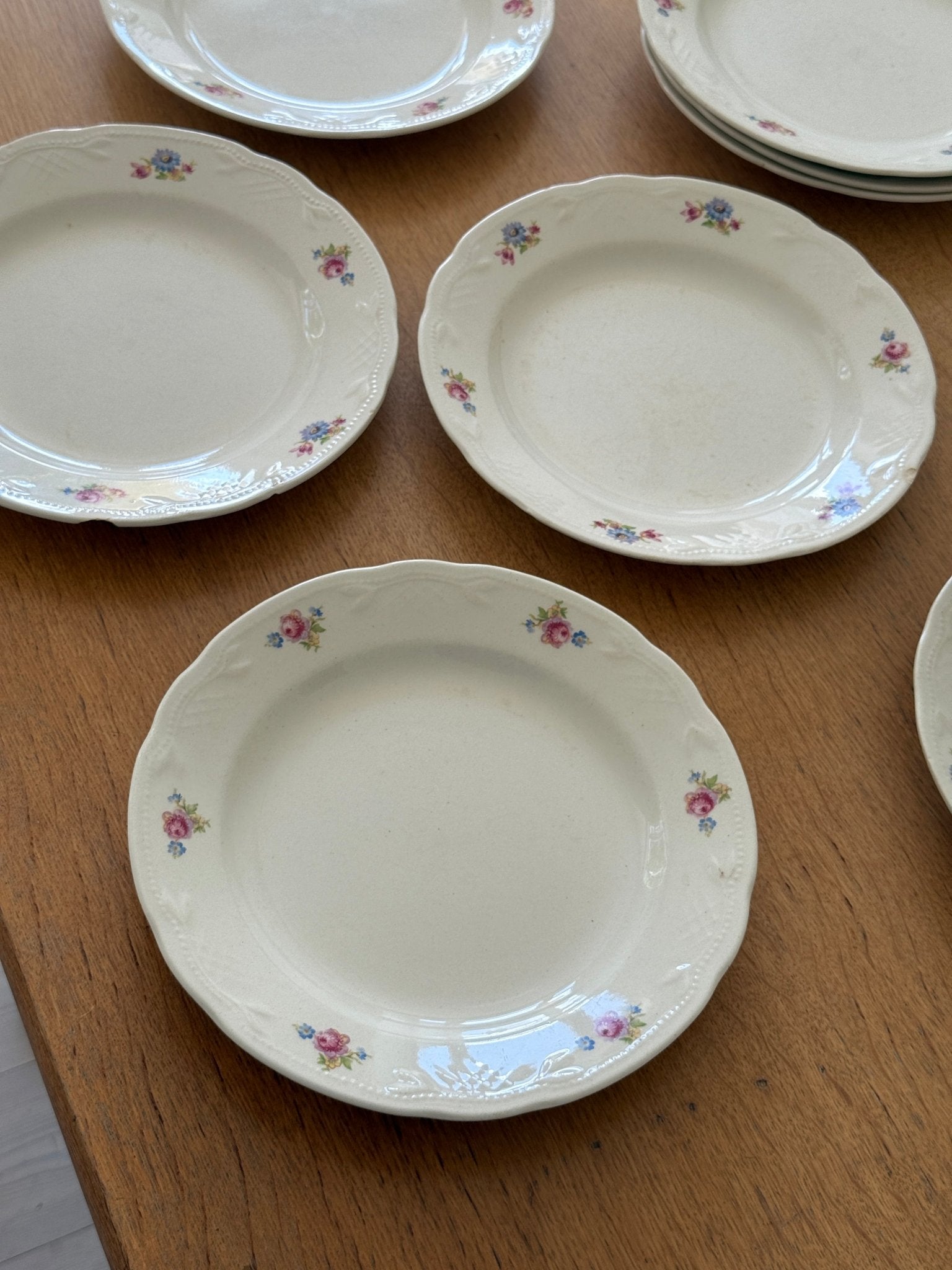 Floral dinner plates (8 pcs) - NEROLI