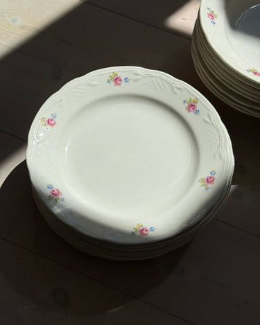 Floral dinner plates (8 pcs) - NEROLI