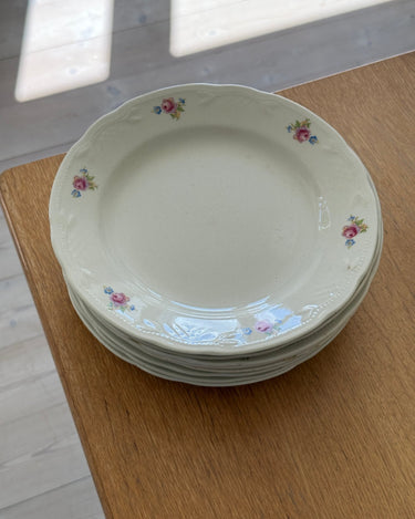 Floral dinner plates (8 pcs) - NEROLI