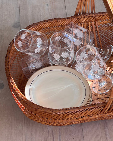 Floral wine glasses - NEROLI