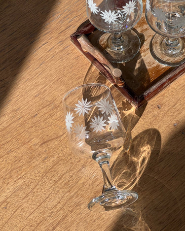 Floral wine glasses - NEROLI