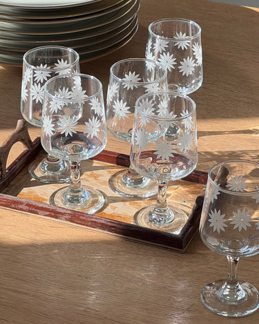 Floral wine glasses - NEROLI