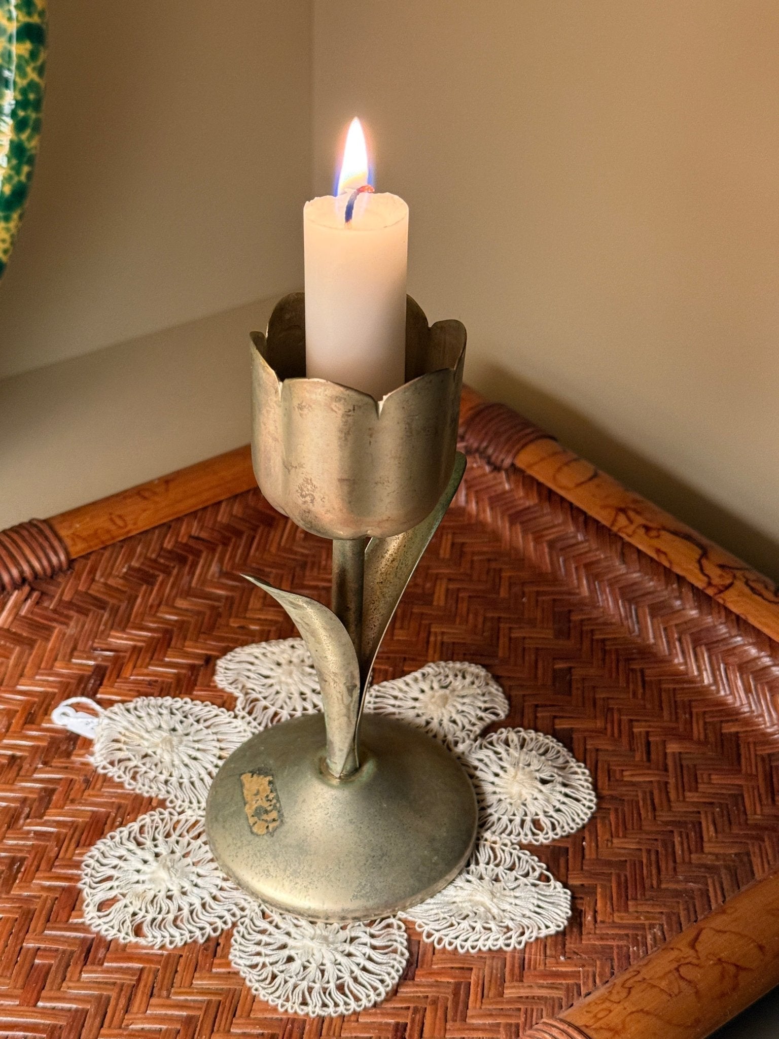 Flower candlestick - NEROLI