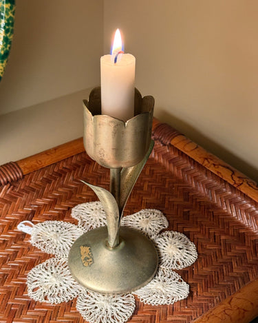 Flower candlestick - NEROLI