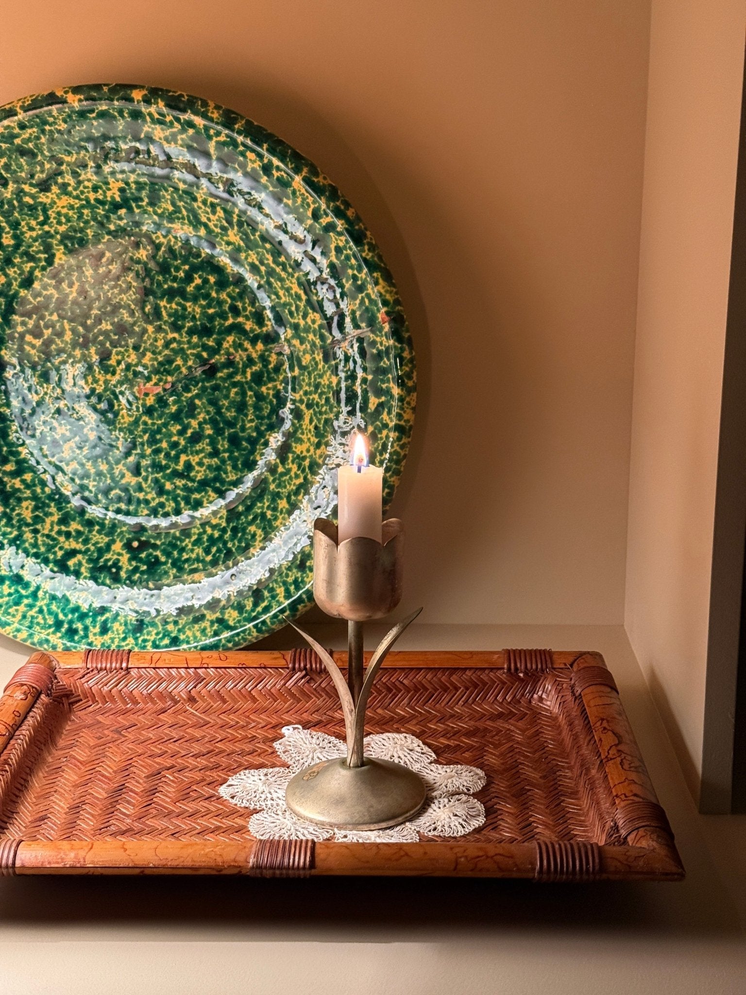 Flower candlestick - NEROLI