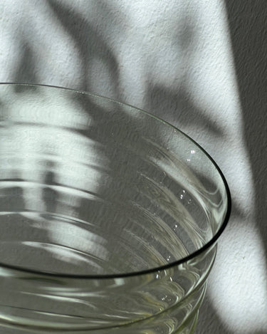 Fluted glass vase - NEROLI