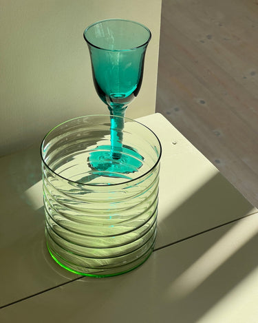 Fluted glass vase - NEROLI