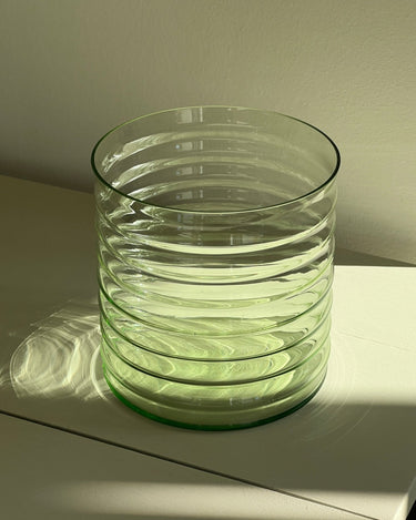 Fluted glass vase - NEROLI
