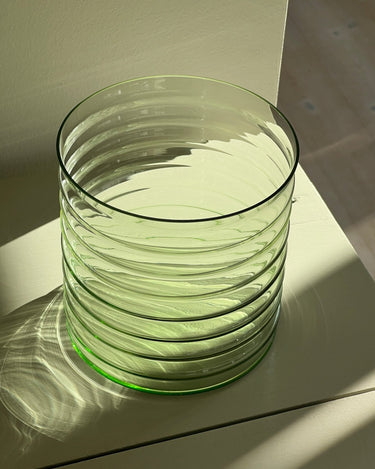 Fluted glass vase - NEROLI