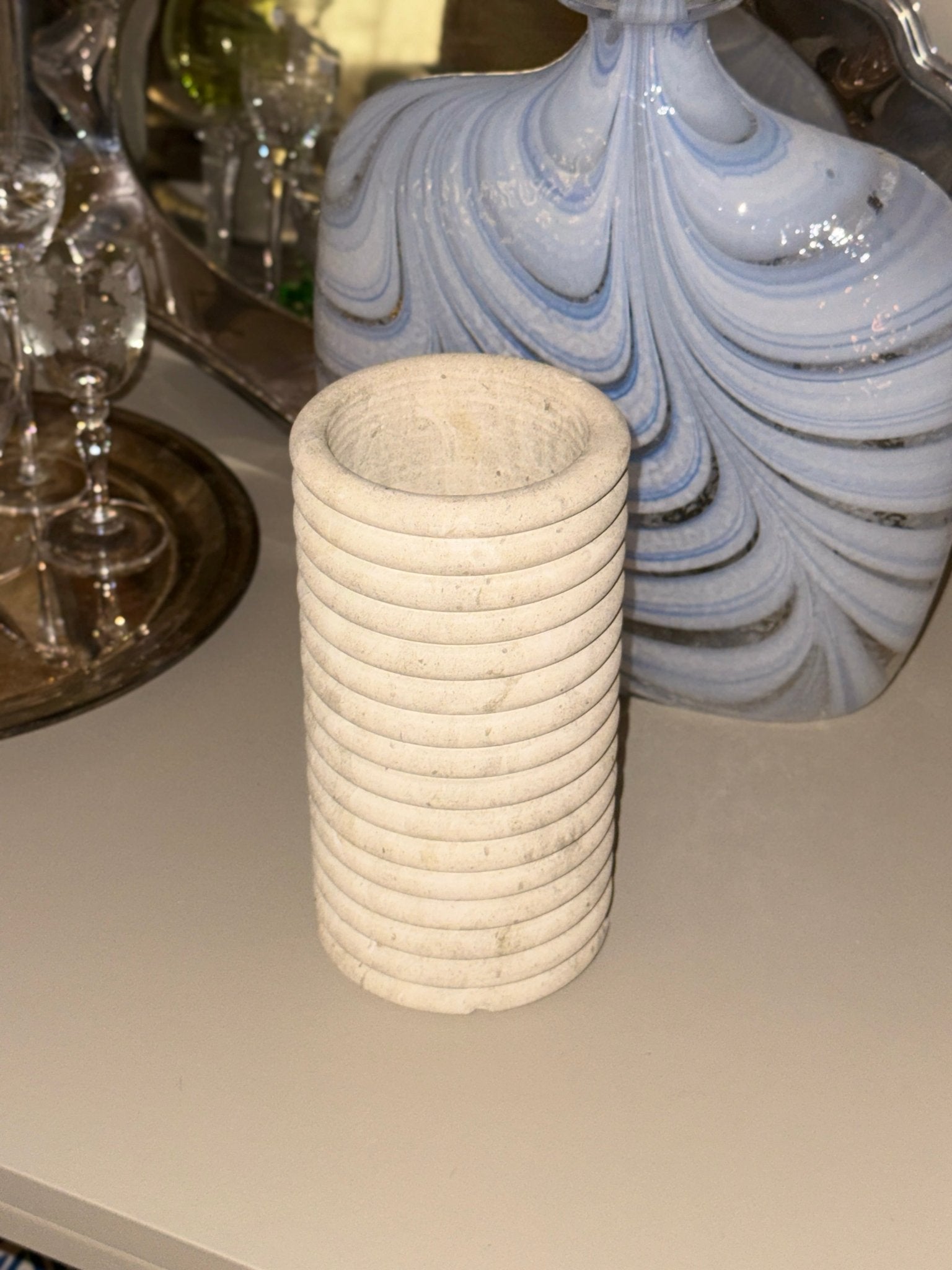 Fluted vase - NEROLI