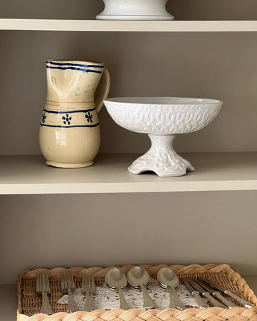 Footed ceramic bowl - NEROLI