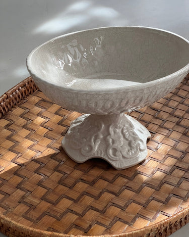 Footed ceramic bowl - NEROLI