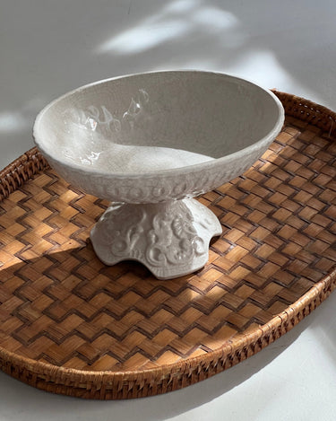 Footed ceramic bowl - NEROLI