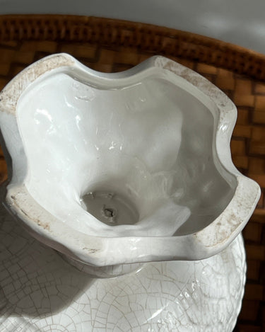 Footed ceramic bowl - NEROLI