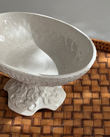 Footed ceramic bowl - NEROLI