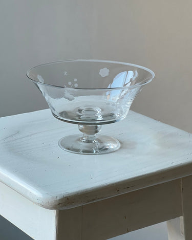 Footed glas bowl - NEROLI