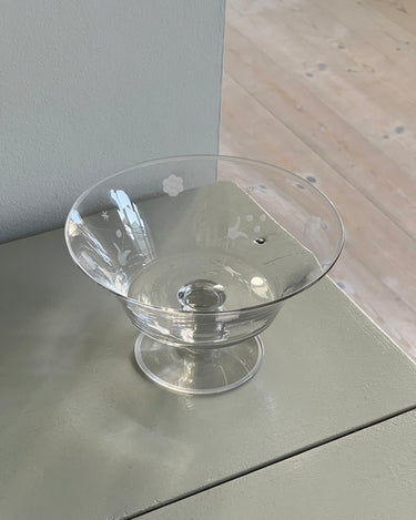 Footed glas bowl - NEROLI