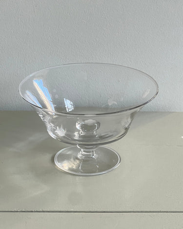 Footed glas bowl - NEROLI