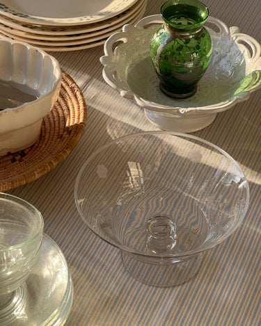 Footed glas bowl - NEROLI