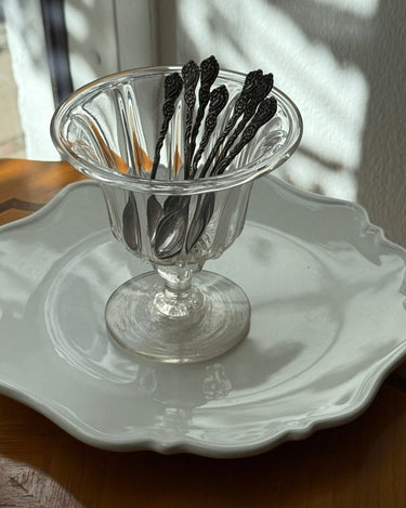 Footed glass bowl - NEROLI