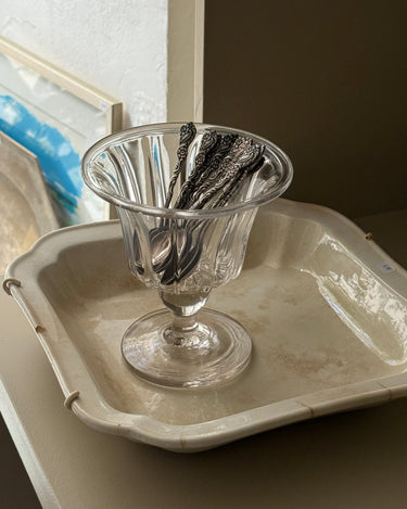 Footed glass bowl - NEROLI