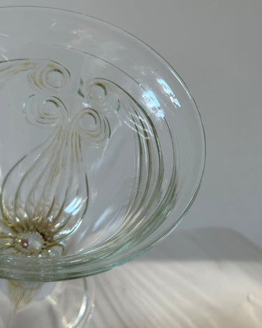Footed glass bowl - NEROLI