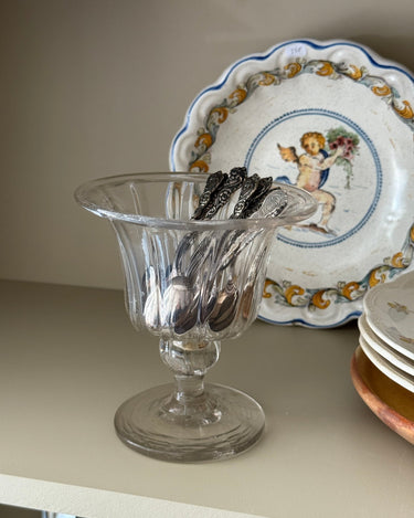 Footed glass bowl - NEROLI