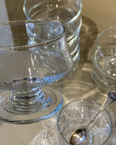 Footed glass compotes (10 pcs) - NEROLI