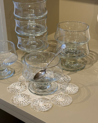 Footed glass compotes (10 pcs) - NEROLI