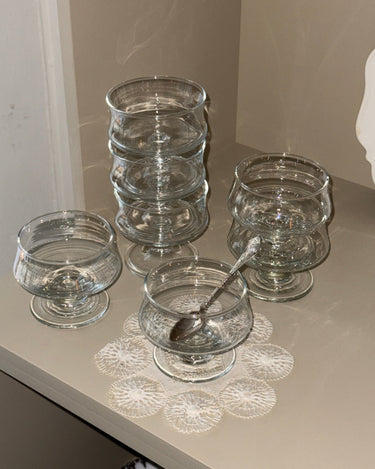 Footed glass compotes (10 pcs) - NEROLI