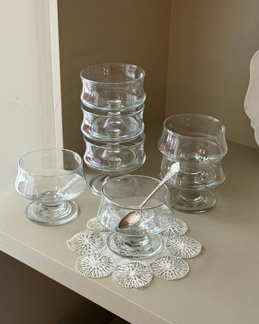 Footed glass compotes (10 pcs) - NEROLI