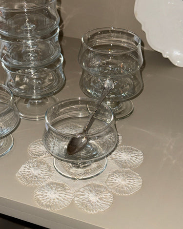 Footed glass compotes (10 pcs) - NEROLI