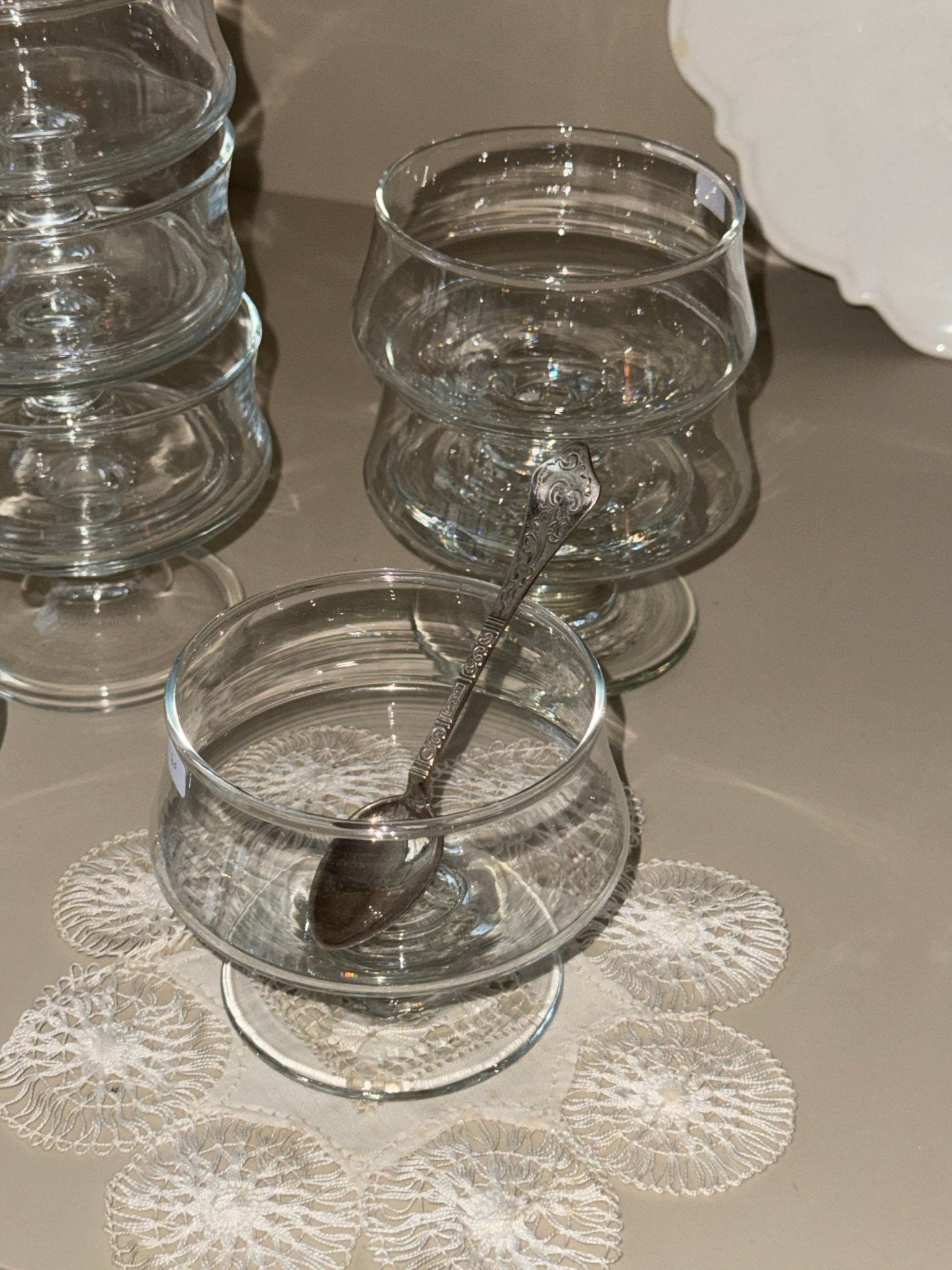 Footed glass compotes (10 pcs) - NEROLI