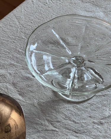Footed glass dish - NEROLI