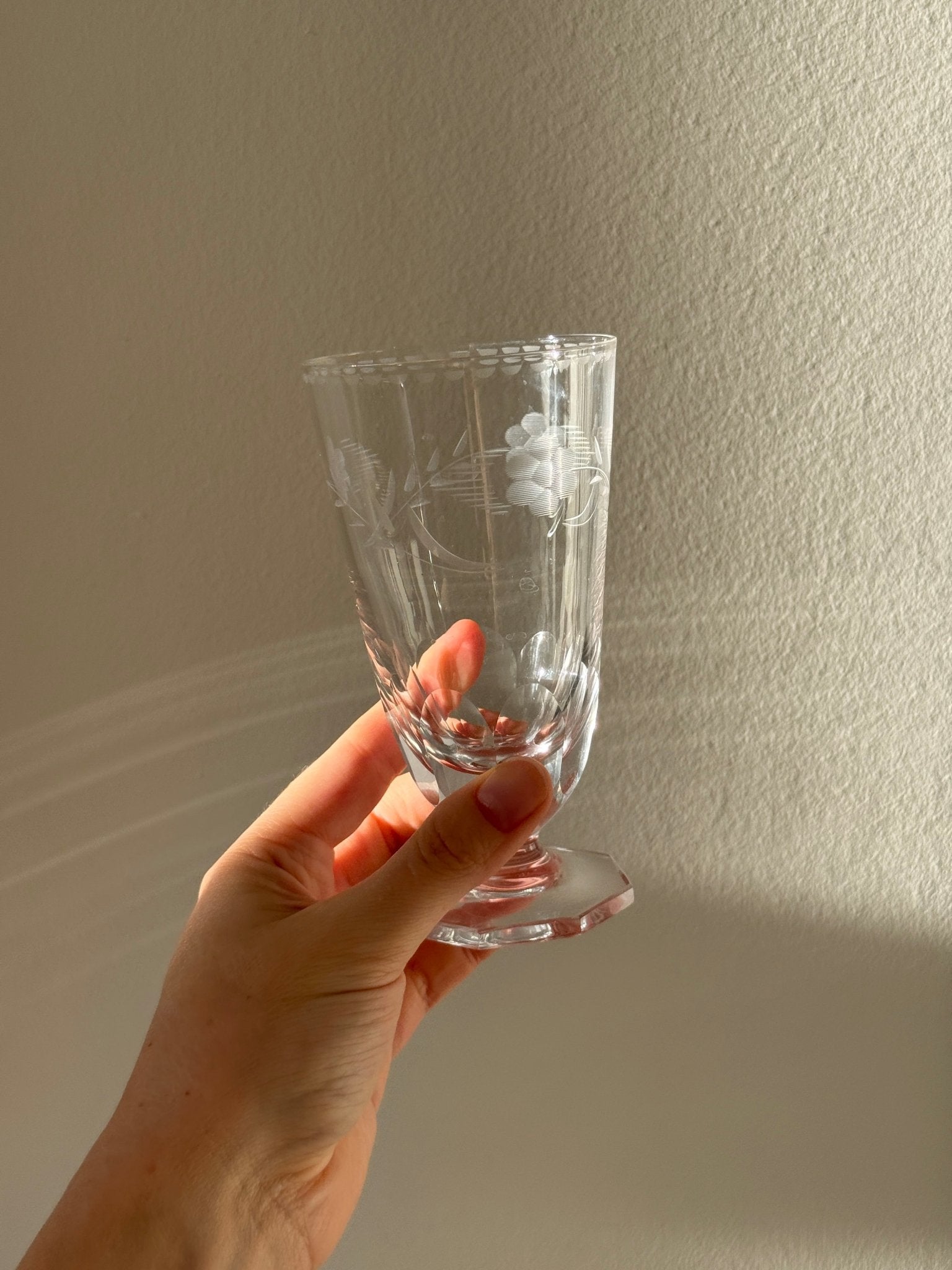 Footed glass tumblers (6 pcs) - NEROLI