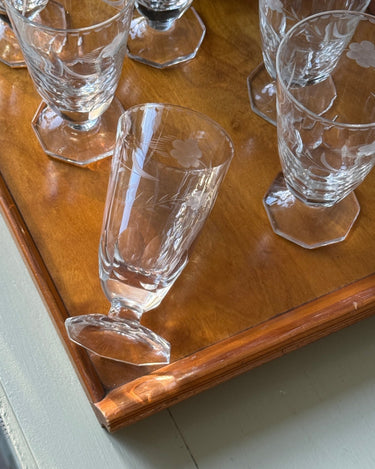 Footed glass tumblers (6 pcs) - NEROLI
