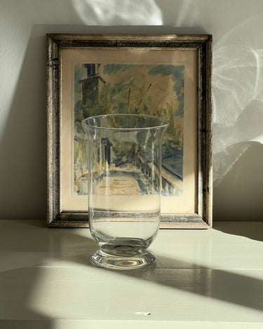 Footed glass vase - NEROLI