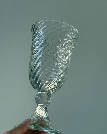 Footed glass vase - NEROLI