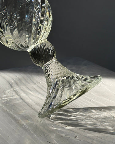 Footed glass vase - NEROLI