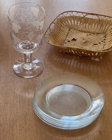 Footed glass vase - NEROLI